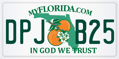 FL license plate DPJB25