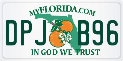 FL license plate DPJB96