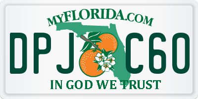 FL license plate DPJC60
