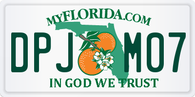 FL license plate DPJM07