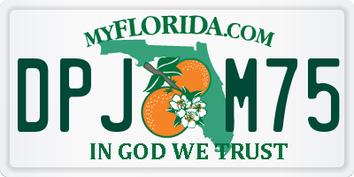 FL license plate DPJM75