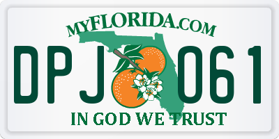 FL license plate DPJO61