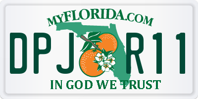 FL license plate DPJR11