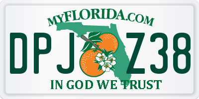 FL license plate DPJZ38