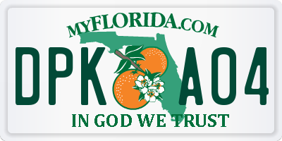 FL license plate DPKA04