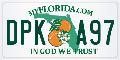 FL license plate DPKA97