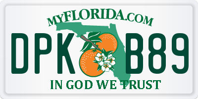 FL license plate DPKB89
