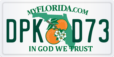 FL license plate DPKD73