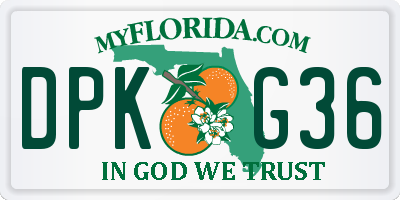 FL license plate DPKG36