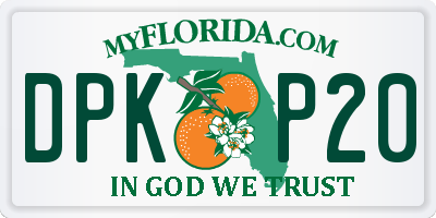 FL license plate DPKP20