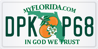 FL license plate DPKP68
