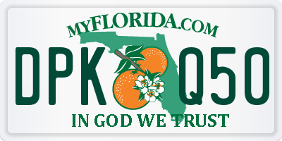 FL license plate DPKQ50