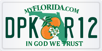 FL license plate DPKR12
