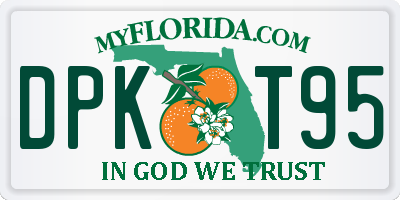 FL license plate DPKT95
