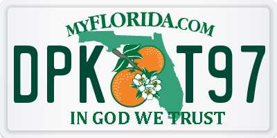 FL license plate DPKT97