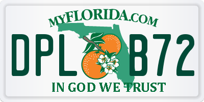 FL license plate DPLB72