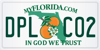 FL license plate DPLC02