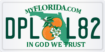 FL license plate DPLL82