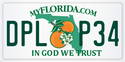 FL license plate DPLP34