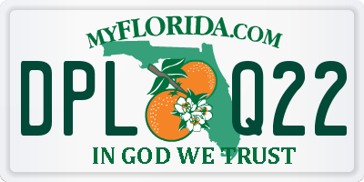 FL license plate DPLQ22