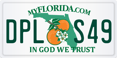 FL license plate DPLS49