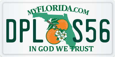FL license plate DPLS56