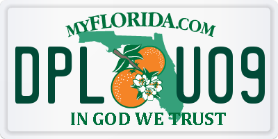 FL license plate DPLU09