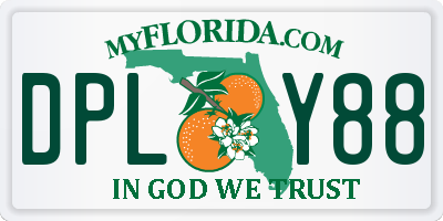 FL license plate DPLY88