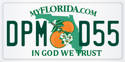 FL license plate DPMD55