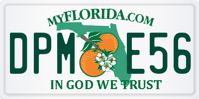 FL license plate DPME56