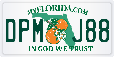 FL license plate DPMJ88