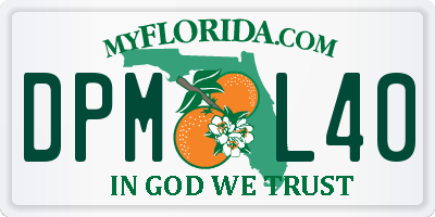 FL license plate DPML40