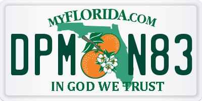 FL license plate DPMN83