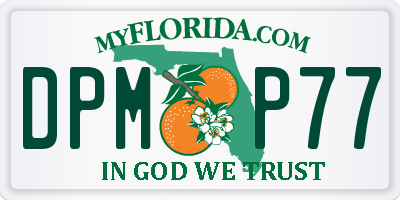 FL license plate DPMP77