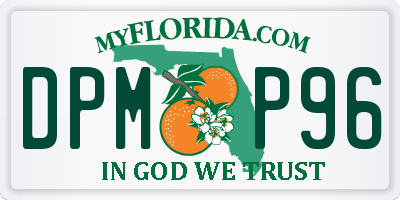 FL license plate DPMP96