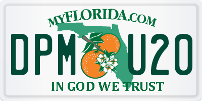 FL license plate DPMU20
