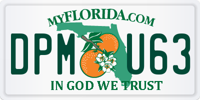 FL license plate DPMU63