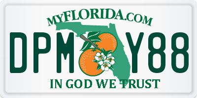 FL license plate DPMY88