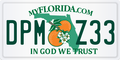 FL license plate DPMZ33