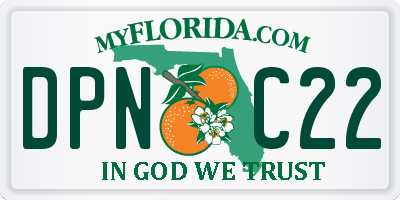 FL license plate DPNC22