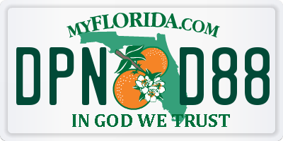 FL license plate DPND88