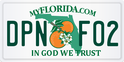 FL license plate DPNF02