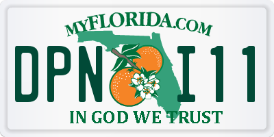 FL license plate DPNI11