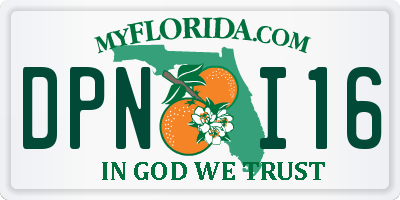 FL license plate DPNI16