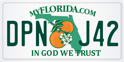 FL license plate DPNJ42