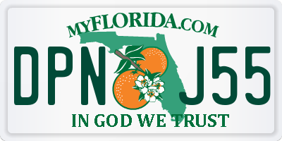 FL license plate DPNJ55