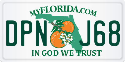 FL license plate DPNJ68