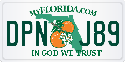FL license plate DPNJ89