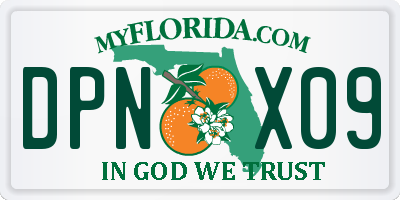 FL license plate DPNX09