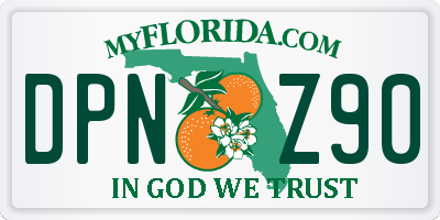 FL license plate DPNZ90